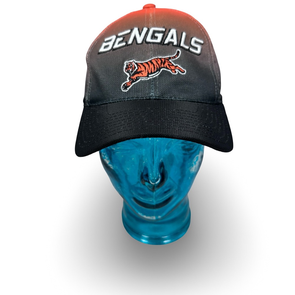 Vintage Puma Cincinnati Bengals Hat Mens OS Orange Black Gray Ombre Strapback
